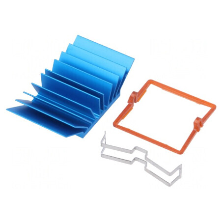 Radiator Extrudat BGA Albastru 30x30mm | Electronic-mag.ro | Componente Electronice