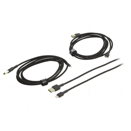 Cablu USB 2.0 Apple Lightning Negru 480Mbps | Electronic-mag.ro | Componente Electronice