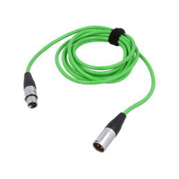 Cablu XLR 3m Verde 3pin Masculin-Feminin | Electronic-mag.ro | Componente Electronice