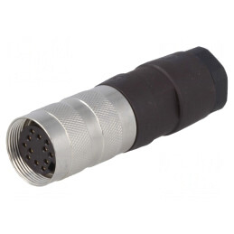 Conector M16 Mufă Mamă 12 PIN Lipire pe Cablu | Electronic-mag.ro | Componente Electronice