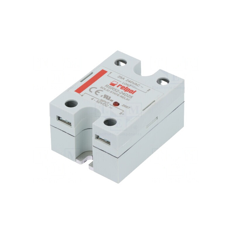Releu Semiconductor 25A 1-Fazat 4-32VDC 48-280VAC | Electronic-mag.ro | Componente Electronice