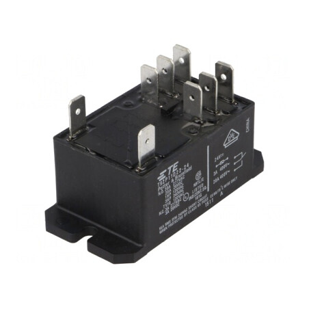 Releu Electromagnetic DPDT 24VDC 30A T92 | Electronic-mag.ro | Componente Electronice