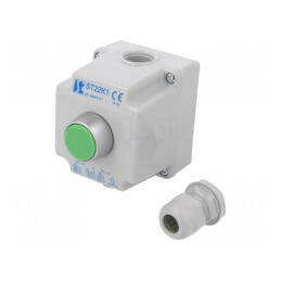 "Casetă de Comandă ST22 cu 1 Buton IP65 Plastic NO" | Electronic-mag.ro | Componente Electronice