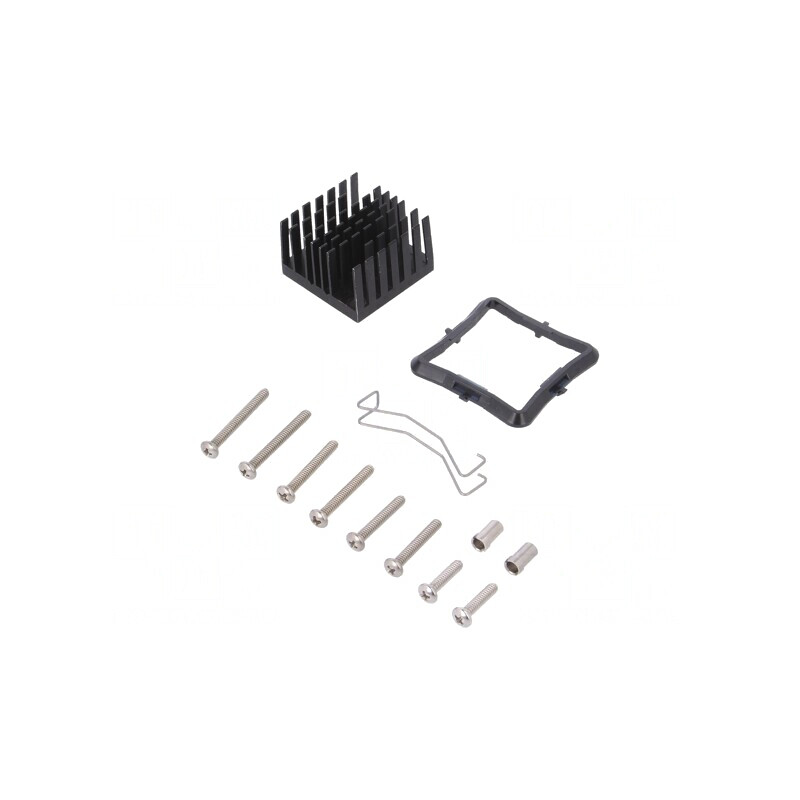 Radiator extrudat cu aripioare negru 31x31x19.5mm | Electronic-mag.ro | Componente Electronice