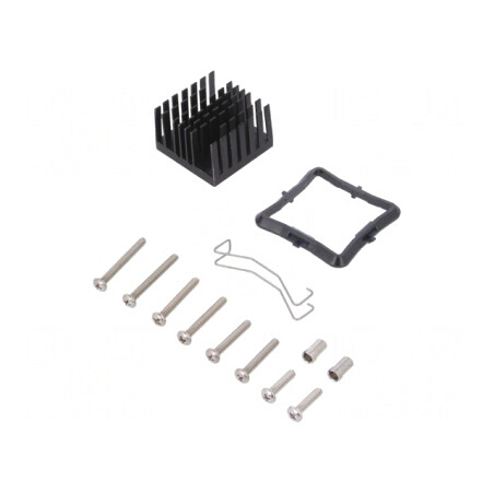 Radiator extrudat cu aripioare negru 31x31x19.5mm | Electronic-mag.ro | Componente Electronice