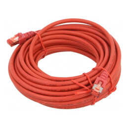 Patch Cord S/FTP Cat6 LSZH Roșu 10m | Electronic-mag.ro | Componente Electronice