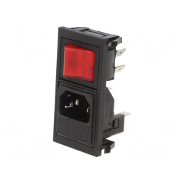Conector Alimentare AC 10A 250VAC IEC 60320 | Electronic-mag.ro | Componente Electronice