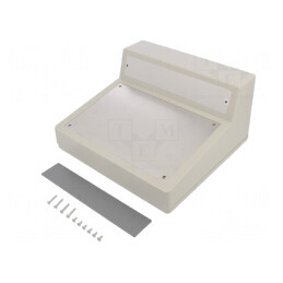 Carcasă desktop ABS gri 228x216x126mm G1507 | Electronic-mag.ro | Componente Electronice