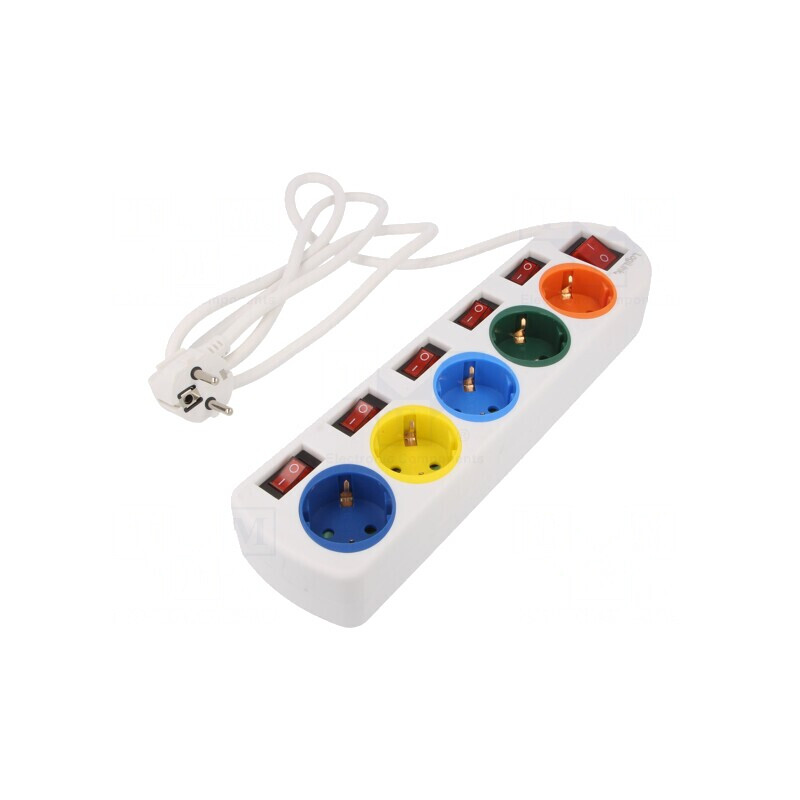 Prelungitor 5 Prize Alb 250V 16A | Electronic-mag.ro | Componente Electronice