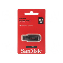 Pendrive USB 2.0 128GB Negru SanDisk Cruzer Spark | Electronic-mag.ro | Componente Electronice