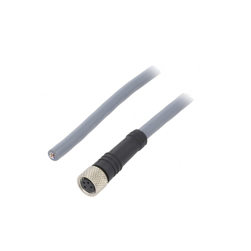 Cablu de conectare M8 4 pini 5m 36VAC 2,2A PUR | Electronic-mag.ro | Componente Electronice