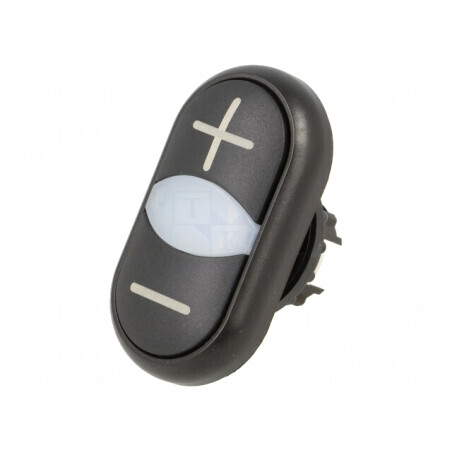Comutator dublu negru 22mm | Electronic-mag.ro | Componente Electronice