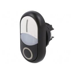 Comutator Dublu 22mm Alb/Negru IP66 | Electronic-mag.ro | Componente Electronice