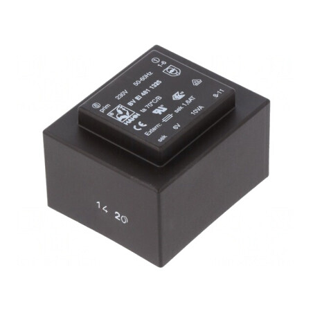 Transformator Încapsulat 10VA 230VAC 6V 1667mA PCB | Electronic-mag.ro | Componente Electronice