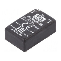 Convertor DC/DC 8W 9-36V la 5V/-5V DIP24 | Electronic-mag.ro | Componente Electronice