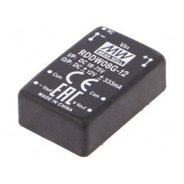 Convertor DC/DC 8W 18-75V la 12V/-12V THT | Electronic-mag.ro | Componente Electronice