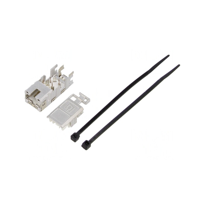 Mufă RJ45 Cat6a Ecranat 8P8C Drept | Electronic-mag.ro | Componente Electronice