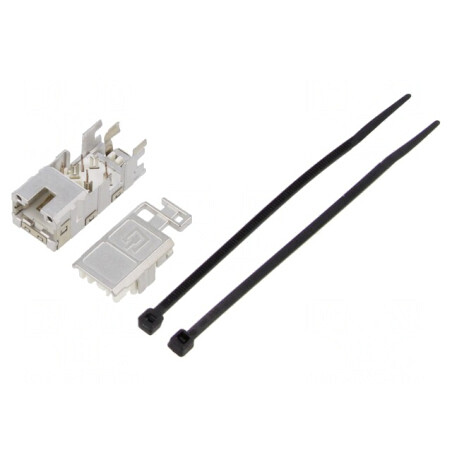 Mufă RJ45 Cat6a Ecranat 8P8C Drept | Electronic-mag.ro | Componente Electronice