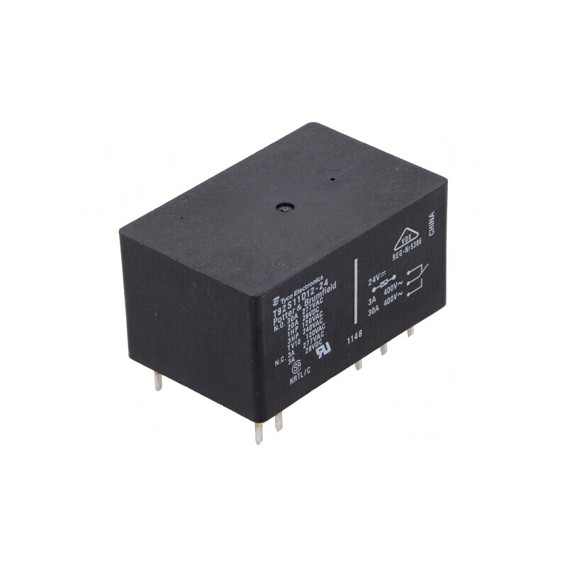 Releu Electromagnetic DPDT 24VDC 30A T92 PCB | Electronic-mag.ro | Componente Electronice