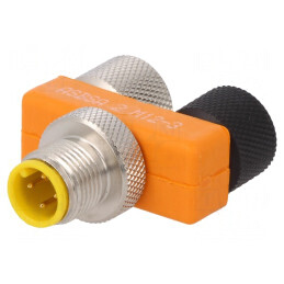 Adaptor T M12 tată la M12 mamă x2 pentru DeviceNet/CANopen | Electronic-mag.ro | Componente Electronice
