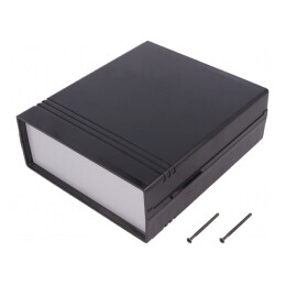Carcasă ABS neagră cu panou 154x173x61mm | Electronic-mag.ro | Componente Electronice