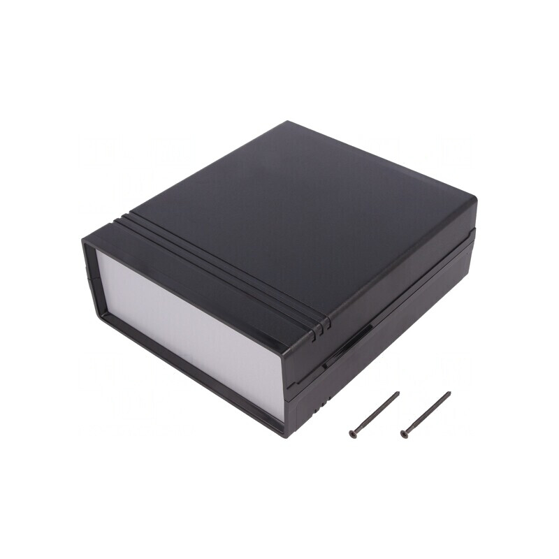 Carcasă ABS neagră cu panou 154x173x61mm | Electronic-mag.ro | Componente Electronice