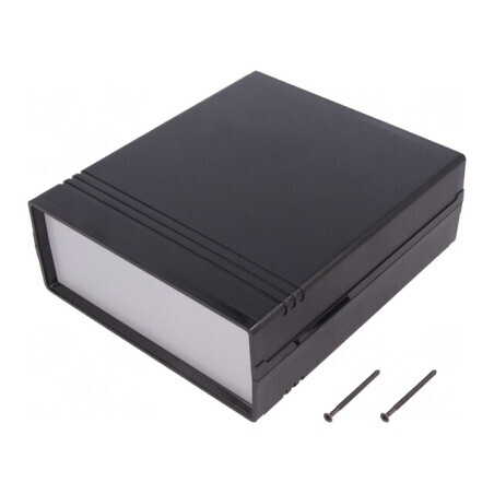 Carcasă ABS neagră cu panou 154x173x61mm | Electronic-mag.ro | Componente Electronice