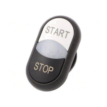Comutator dublu 22mm alb/negru IP66 | Electronic-mag.ro | Componente Electronice