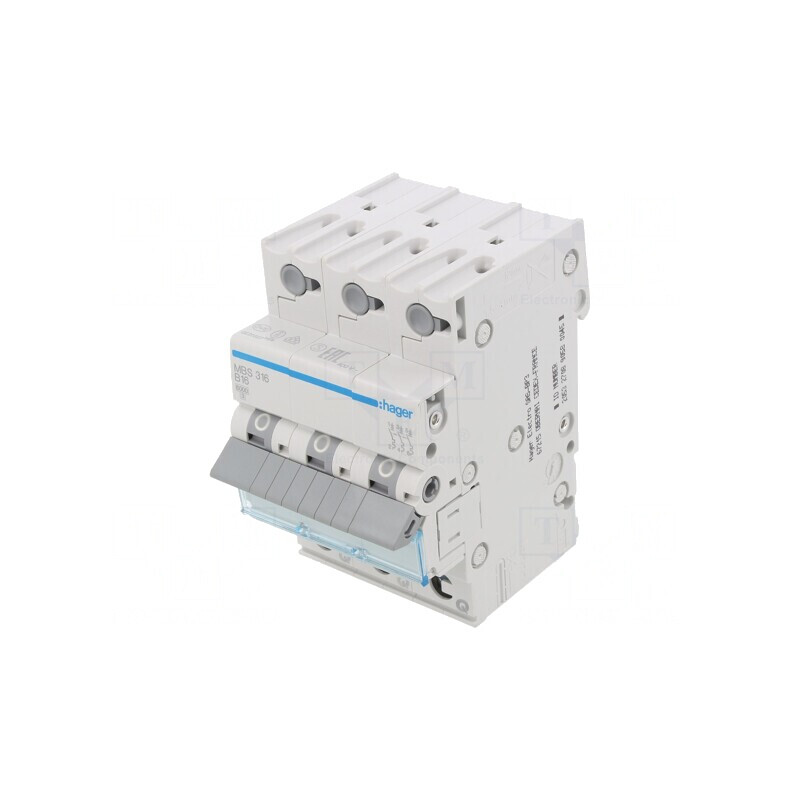 Întrerupător Supracurent 16A 3 Poli 6kA 230/400VAC | Electronic-mag.ro | Componente Electronice