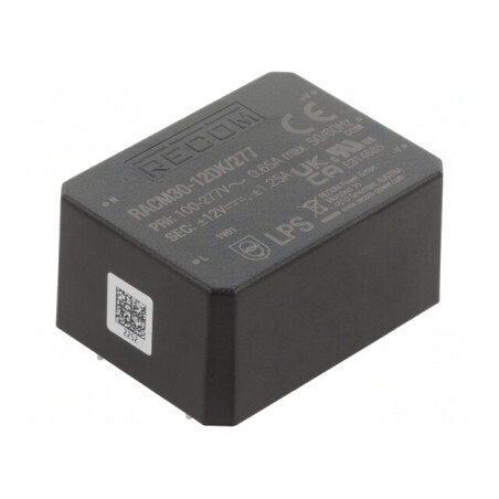 Convertor AC/DC 30W 85-305V 12V/-12V | Electronic-mag.ro | Componente Electronice