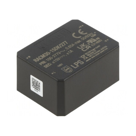 Convertor AC/DC 30W 15V Dual Output | Electronic-mag.ro | Componente Electronice