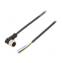 Cablu Conectare M12 5 pini Unghi 5m 60VAC 4A PUR | Electronic-mag.ro | Componente Electronice