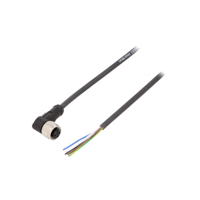 Cablu Conectare M12 5 pini Unghi 5m 60VAC 4A PUR | Electronic-mag.ro | Componente Electronice