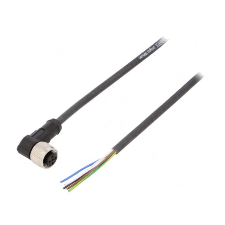 Cablu Conectare M12 5 pini Unghi 5m 60VAC 4A PUR | Electronic-mag.ro | Componente Electronice