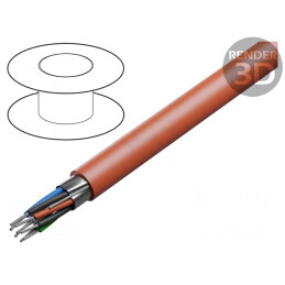 Cablu RS232 ecranat roșu 4x2x24AWG | Electronic-mag.ro | Componente Electronice
