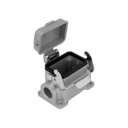Carcasă pentru conectori HDC C146 dimensiune E6 cu clichet | Electronic-mag.ro | Componente Electronice