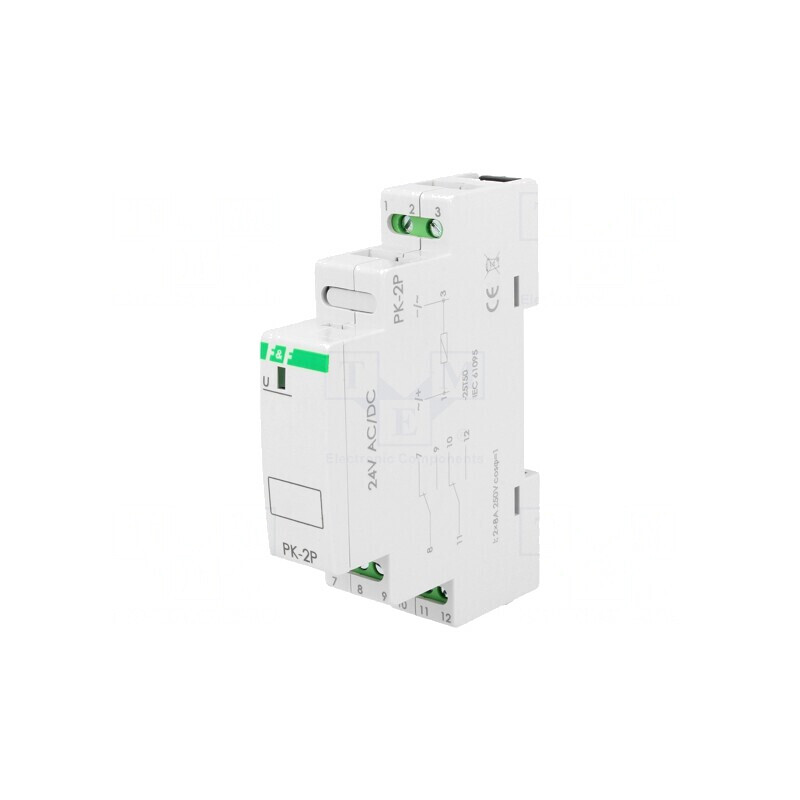 Releu Monostabil DPDT 8A IP20 pentru Instalaţii de Impulsuri | Electronic-mag.ro | Componente Electronice