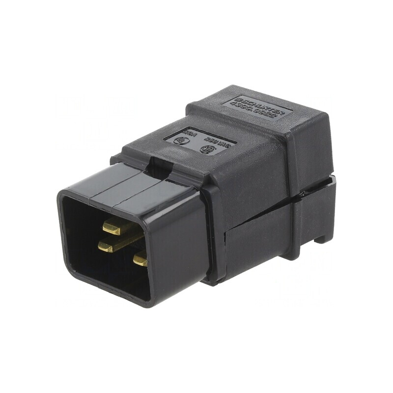 Conector Alimentare AC Mufă Tată 20A 250VAC C20 Pe Cablu | Electronic-mag.ro | Componente Electronice