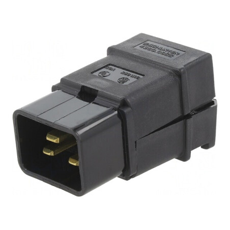 Conector Alimentare AC Mufă Tată 20A 250VAC C20 Pe Cablu | Electronic-mag.ro | Componente Electronice