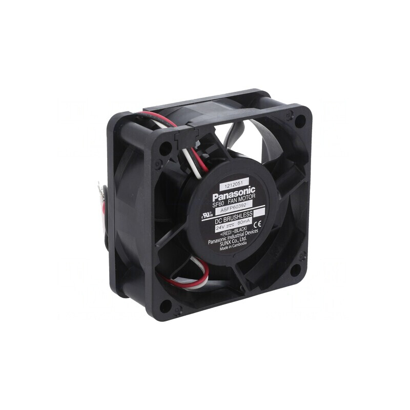 Ventilator DC Axial 24V 60x60x25mm 33.6m3/h 27.5dBA | Electronic-mag.ro | Componente Electronice