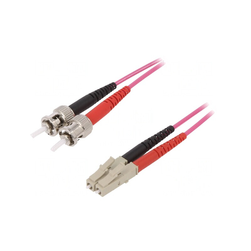 Patch Cord Fibra OM4 LC/UPC-ST/UPC 2m Violet LSZH | Electronic-mag.ro | Componente Electronice