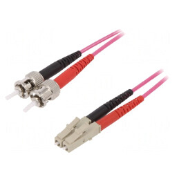 Patch Cord Fibra OM4 LC/UPC-ST/UPC 2m Violet LSZH | Electronic-mag.ro | Componente Electronice