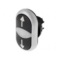 Comutator dublu 22mm negru | Electronic-mag.ro | Componente Electronice