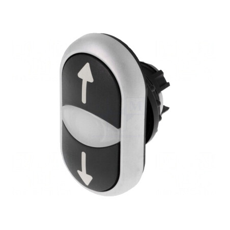 Comutator dublu 22mm negru | Electronic-mag.ro | Componente Electronice
