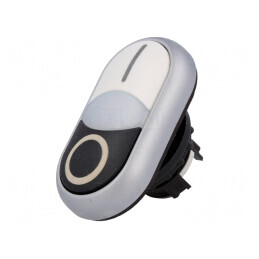 Comutator Dublu 22mm Alb/Negru IP66 | Electronic-mag.ro | Componente Electronice