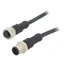 Cablu Senzori Automatizări 8 Pin M12-M12 1m | Electronic-mag.ro | Componente Electronice