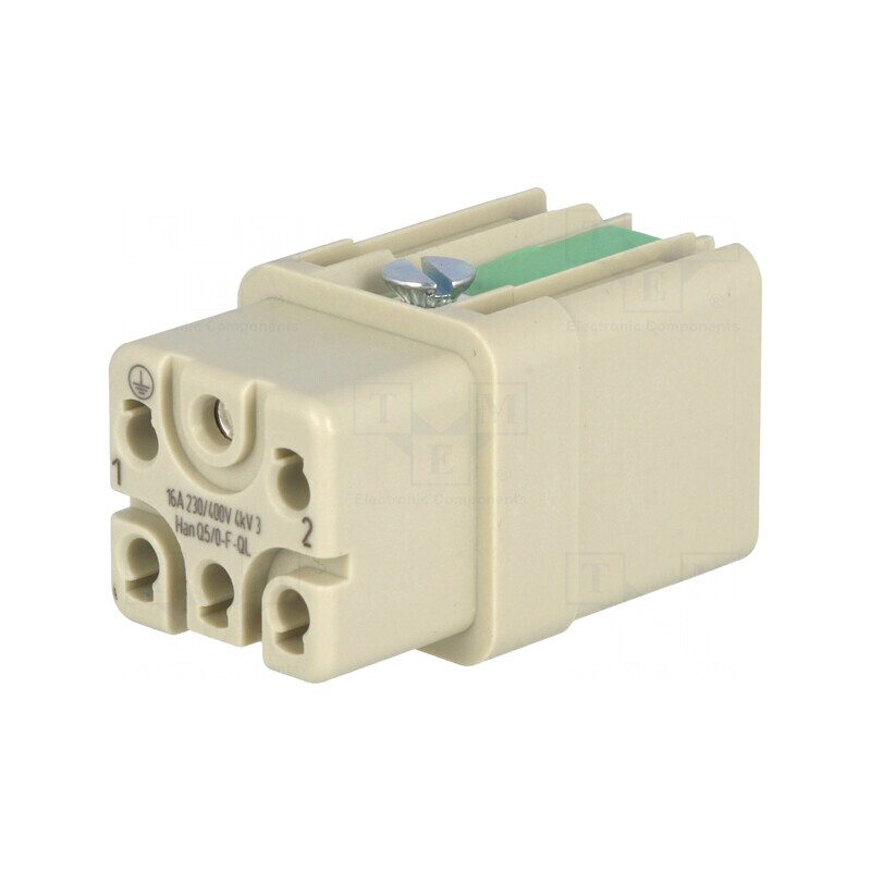 Conector HDC Han Q 6 5 PE 16A 09120052733 | Electronic-mag.ro | Componente Electronice