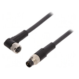Cablu de Conectare M8 1m 60VAC 4A PUR | Electronic-mag.ro | Componente Electronice