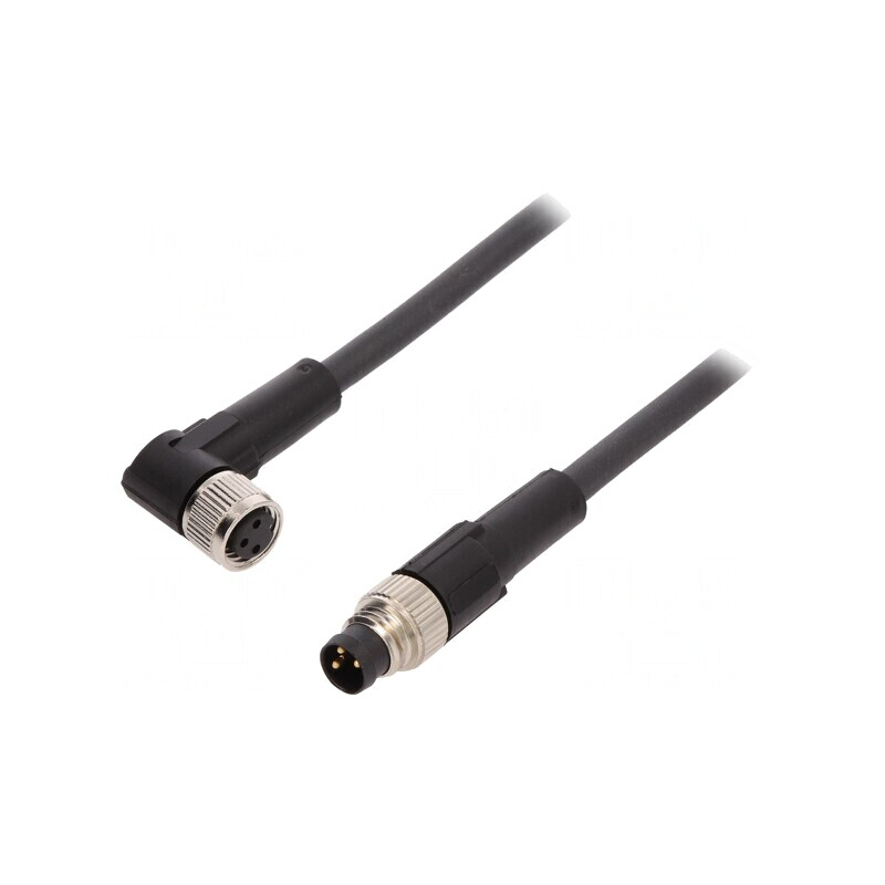 Cablu de Conectare M8 1m 60VAC 4A PUR | Electronic-mag.ro | Componente Electronice