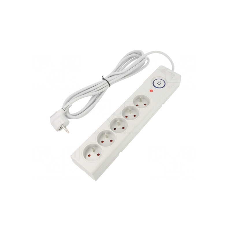 Prelungitor cu 5 prize protecție supratensiune 10A | Electronic-mag.ro | Componente Electronice Prelungitor cu 5 prize protecție supratensiune 10A | Electronic-mag.ro | Componente Electronice